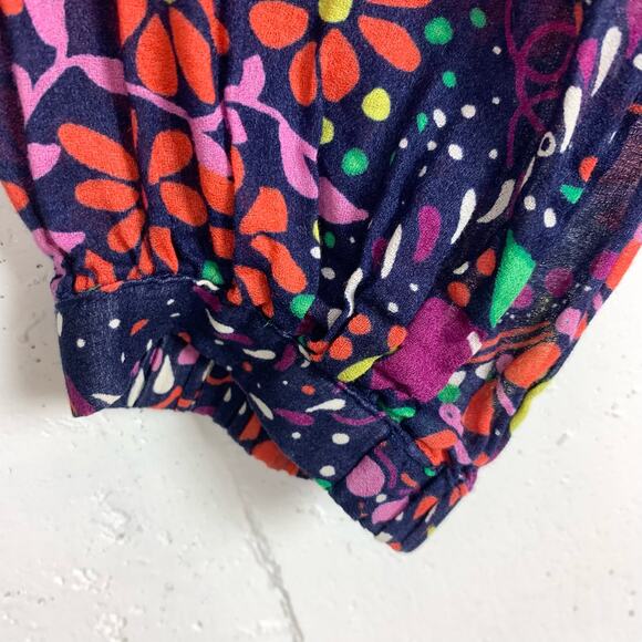 Lilly Pulitzer Garden Menagerie Providence Blouse Purple Red Floral Size Small - Picture 8 of 12